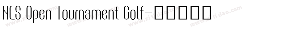NES Open Tournament Golf字体转换